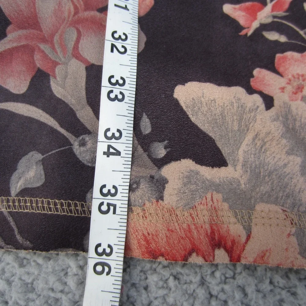 Solitaire Jacket Size M Brown Floral Faux Suede Boho Festival Flower Anthropolog